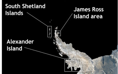 Principal fossil localities on the Antarctic Peninsula