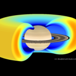 Picture of electron radiation belt at Saturn