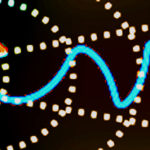 A close up of a logo.