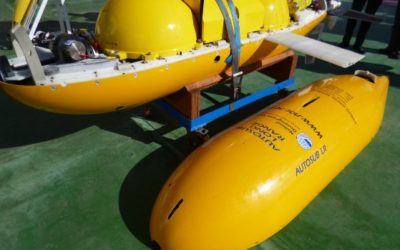 A yellow autonomous submarine