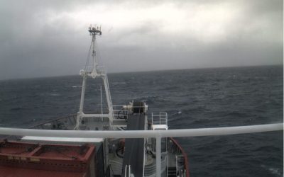 A large ship in a body of water.