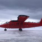 A plane in the snow
