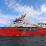 A large ship in a body of water